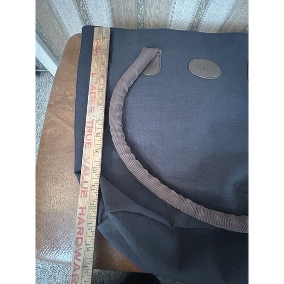 Bella Russo Travel Handbag Tote & Toiletry Cosmetic Bag  Black And Brown Zip - Picture 7 of 13